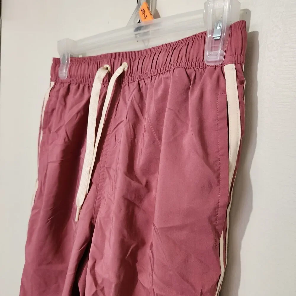 Adidas Swim Shorts Size Small Dust Pink Color Elastic Waist With Pockets